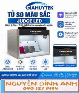 Tủ so màu sắc Judge LED X-Rite với bảng điều khiển và buồng quan sát mẫu